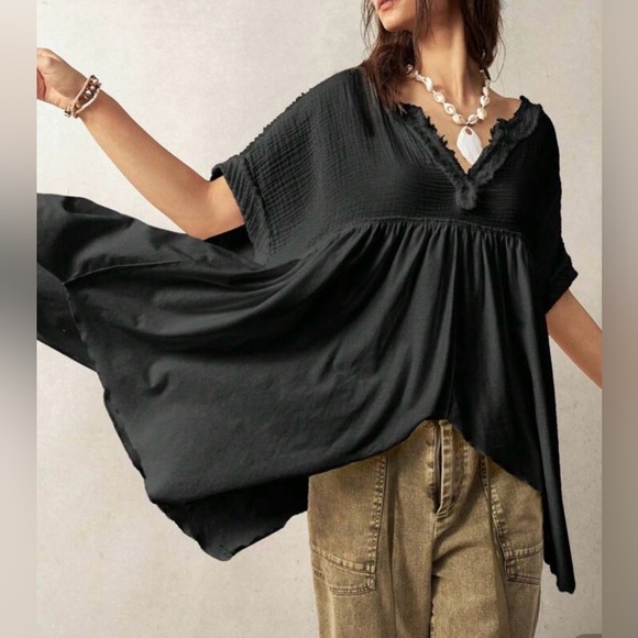 Halo & Harley Tops - Elegant Black Women's Top